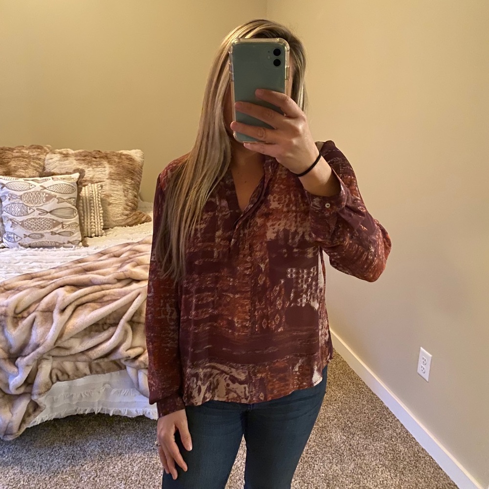 Dark Red Sheet Top